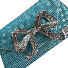 Load image into Gallery viewer, Rhinestone Bow Mini Shoulder Bag Blue
