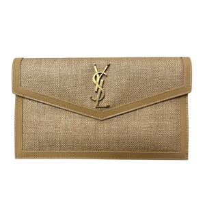 Uptown Raffia Clutch