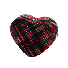 Load image into Gallery viewer, Velvet Tartan Heart Crossbody
